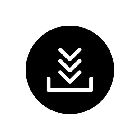 Download icon vector. Upload button illustration. Load symbol or logo.のイラスト素材