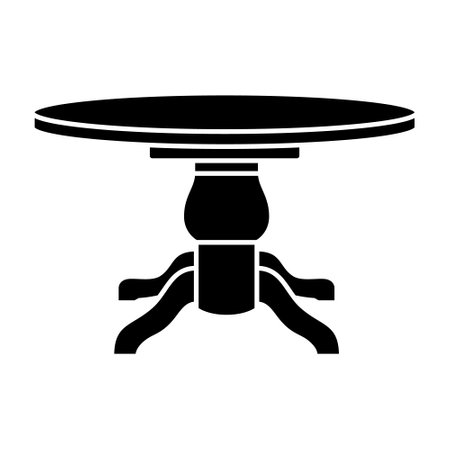 Table icon vector. Furniture illustration sign. Coffee table symbol. Workplace logo.のイラスト素材