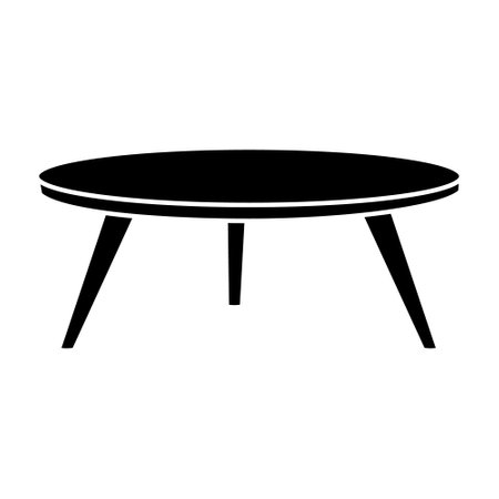 Table icon vector. Furniture illustration sign. Coffee table symbol. Workplace logo.のイラスト素材
