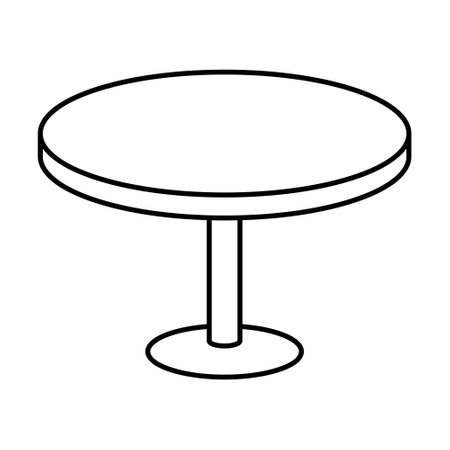 Table icon vector. Furniture illustration sign. Coffee table symbol. Workplace logo.のイラスト素材