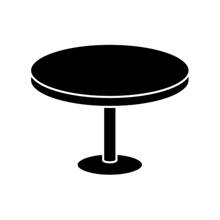 Table icon vector. Furniture illustration sign. Coffee table symbol. Workplace logo.のイラスト素材