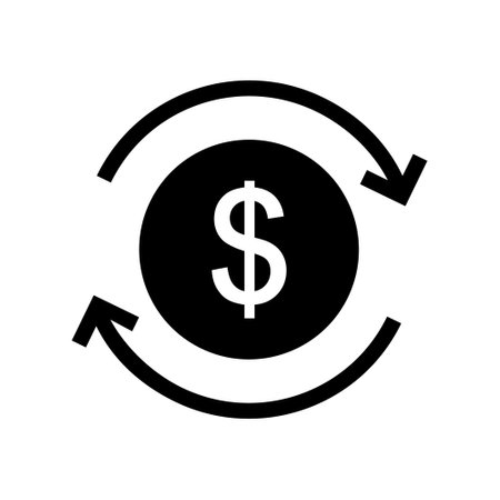 Money icon vector. Exchange illustration sign. Finance symbol. Dollar logo.のイラスト素材