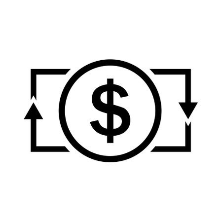 Money icon vector. Exchange illustration sign. Finance symbol. Dollar logo.のイラスト素材