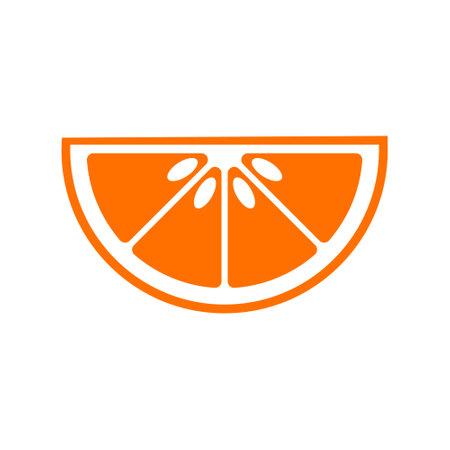 Orange icon vector. Fruits illustration sign. Vitamins symbol. Vegetarian logo. Food mark.のイラスト素材