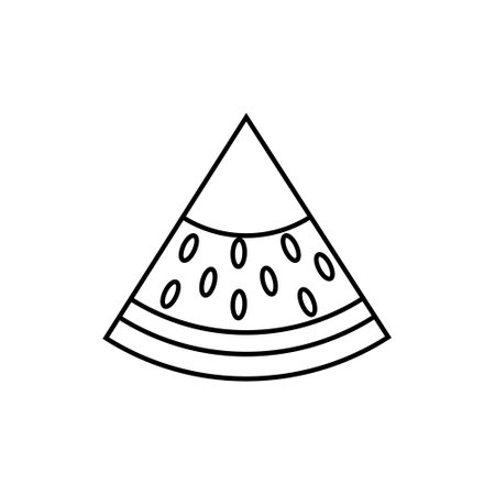 Watermelon icon vector. Fruits illustration sign. Vitamins symbol. Vegetarian logo. Food mark.のイラスト素材