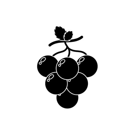Grape icon vector. Fruits illustration sign. Vitamins symbol. Vegetarian logo. Food mark.のイラスト素材