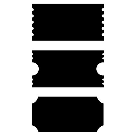 Ticket vector icon set. Movie or theater coupon illustration sign collection.のイラスト素材