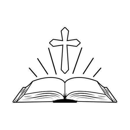 Bible icon vector. Religion illustration sign. Faith symbol or logo.のイラスト素材