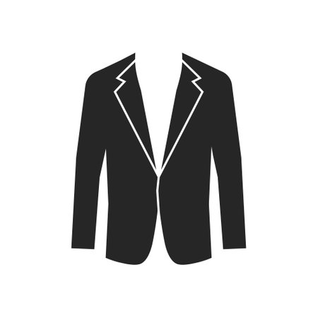 Tuxedo icon vector. Dinner jacket illustration sign. Suit symbol or logo.のイラスト素材