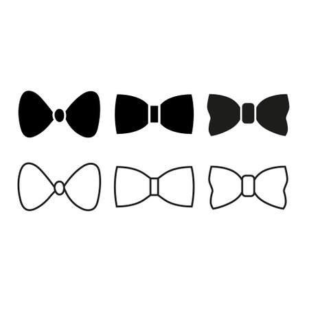 Bow vector icon. ribbon illustration symbol. decoration sign or logo.のイラスト素材