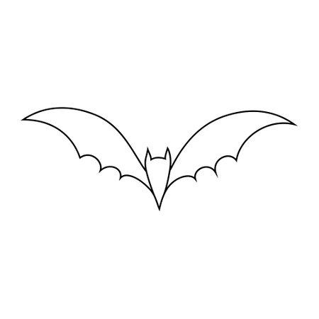 Bat icon vector. Halloween illustration sign. vampire symbol or logo.のイラスト素材