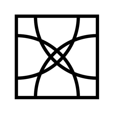 Geometric Pattern icon vector. Geometric figure illustration sign. Coasters Stencil symbol or logo.のイラスト素材