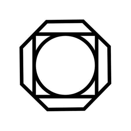 Geometric Pattern icon vector. Geometric figure illustration sign. Coasters Stencil symbol or logo.のイラスト素材