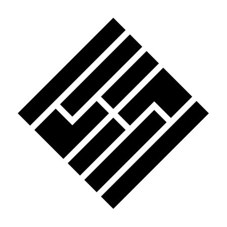 Geometric Pattern icon vector. Geometric figure illustration sign. Coasters Stencil symbol or logo.のイラスト素材