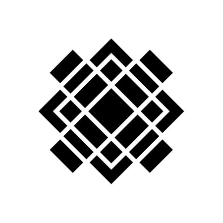 Geometric Pattern icon vector. Geometric figure illustration sign. Coasters Stencil symbol or logo.のイラスト素材