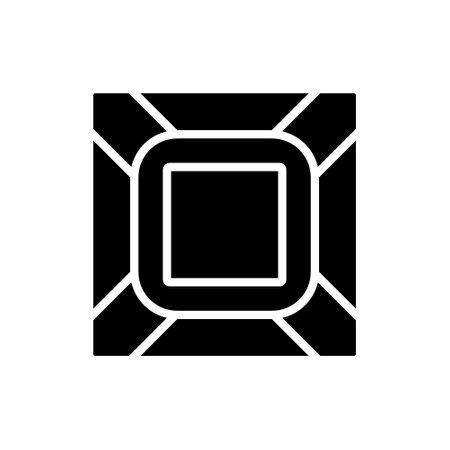 Geometric Pattern icon vector. Geometric figure illustration sign. Coasters Stencil symbol or logo.のイラスト素材