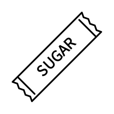 Stick of sugar icon vector. Sugar illustration sign. Sweet symbol or logo.のイラスト素材