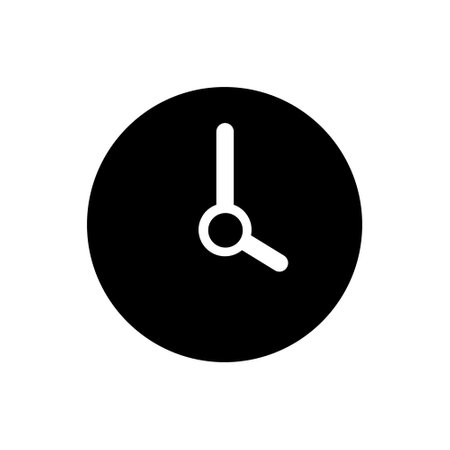 Clock face icon vector. Wall Clock illustration sign. Time symbol. watch symbol or logo.のイラスト素材