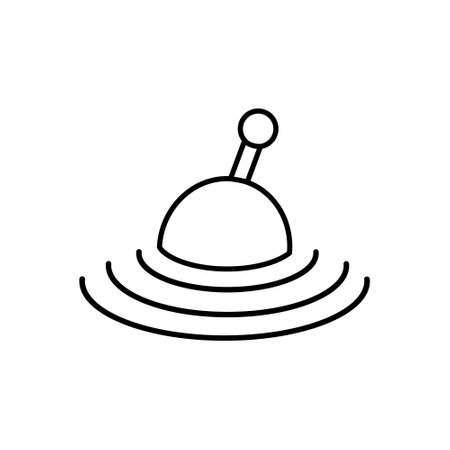 Fishing hook icon. Simple line vector illustration on white background.のイラスト素材