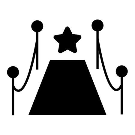 Rope barrier icon. Simple illustration of rope barrier vector icon for webのイラスト素材