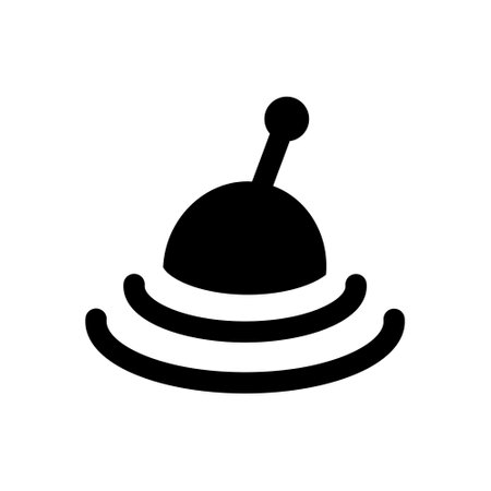 Ringing bell icon in trendy flat style isolated on white background. Sound symbol for your web site design, logo, app, UI. Vector illustration, EPS10.のイラスト素材
