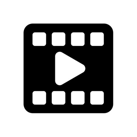 Play video icon vector. Media player illustration sign. Video symbol. Play logo.のイラスト素材