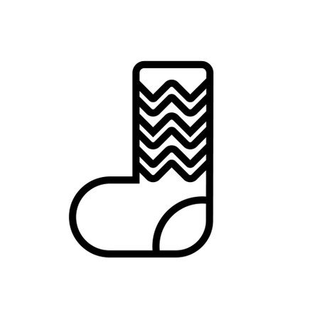 Socks icon vector. Winter illustration sign. Cloth symbol or logo.のイラスト素材