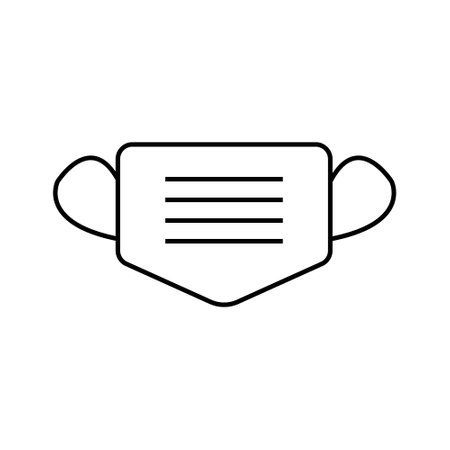 Medical mask icon vector. virus protection illustration sign. hygiene symbol.のイラスト素材