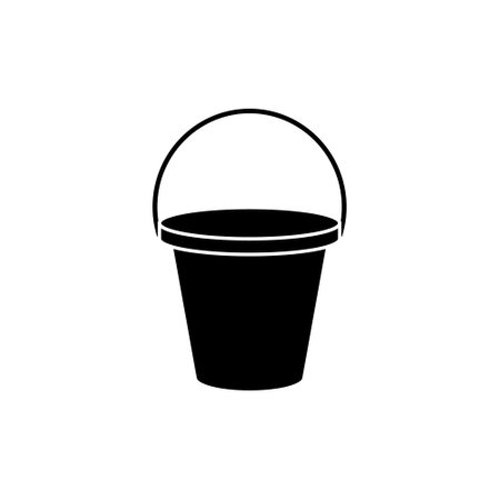 Bucket icon vector. Cleaning illustration sign. Basket symbol or logo.のイラスト素材