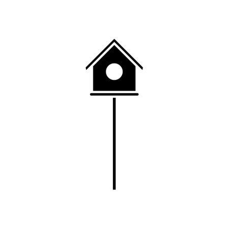 Birdhouse icon vector. Feeder illustration sign. Bird symbol or logo.のイラスト素材