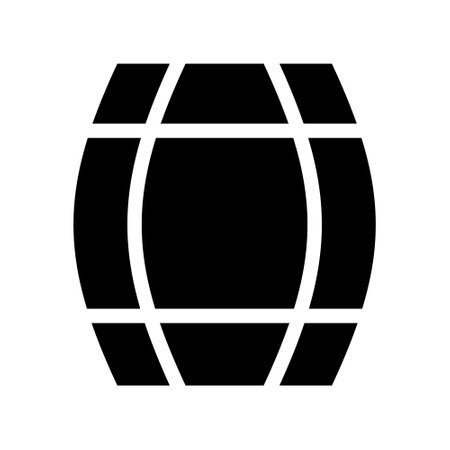 Barrel icon vector. Wine illustration sign. Wine barrel symbol or logo.のイラスト素材