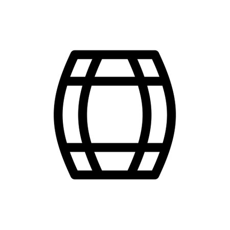 Barrel icon vector. Wine illustration sign. Wine barrel symbol or logo.のイラスト素材