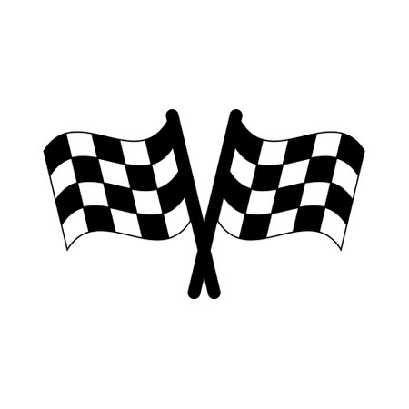Racing flag icon vector. Race illustration sign. Finish symbol or logo.のイラスト素材