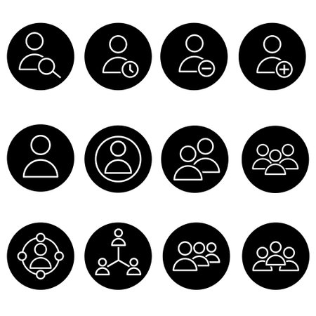 User icon vector set. People illustration sign collection. Man symbol.のイラスト素材