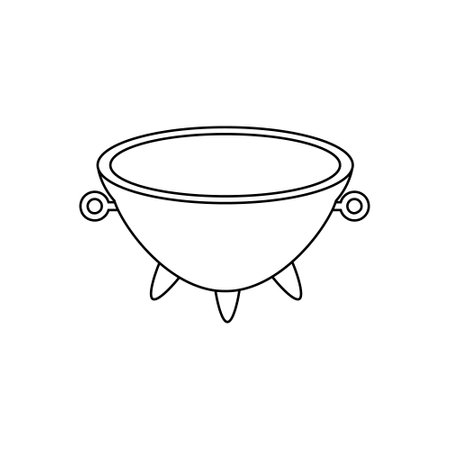Cauldron icon vector. Boiler illustration sign. Pot symbol. Caldron logo.のイラスト素材