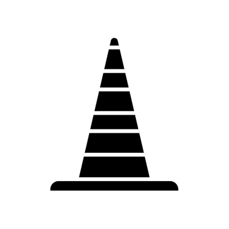 Traffic cone icon vector set. Road token. Accident symbol collection. Crash logo.のイラスト素材