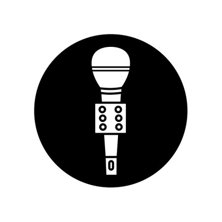 Microphone icon vector. mic illustration sign. Karaoke symbol. Audio logo.のイラスト素材