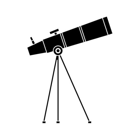 Telescope icon. Simple illustration of telescope vector icon for webのイラスト素材