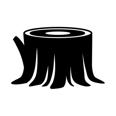 Stump icon vector. Tree Stub illustration sign. Wood symbol or logo.のイラスト素材