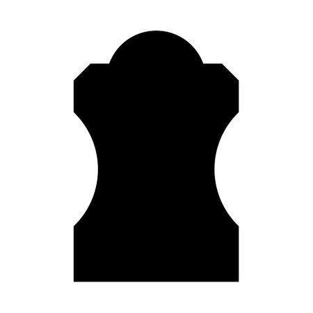 Gravestone icon vector. Grave illustration sign. Tombstone symbol. Rip logo.のイラスト素材