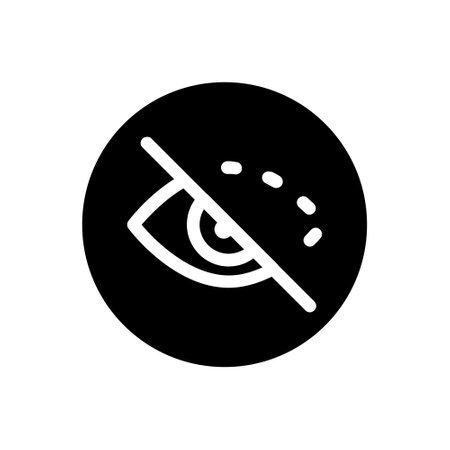 Eye icon, concept illustration, glyph symbol, vector flat sign.のイラスト素材