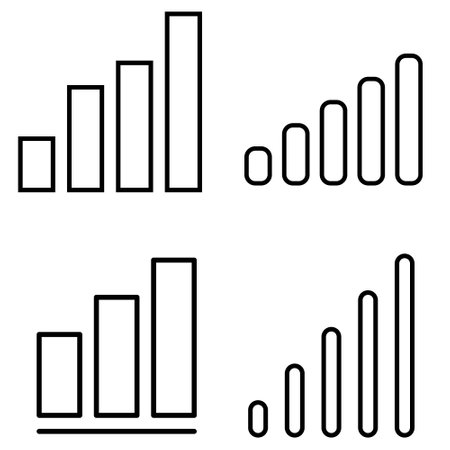 Signal set vector icons. Radio signals waves and light rays, radar, wifi, antenna and satellite signal symbols. Wireless technologies. Vector illustration.のイラスト素材