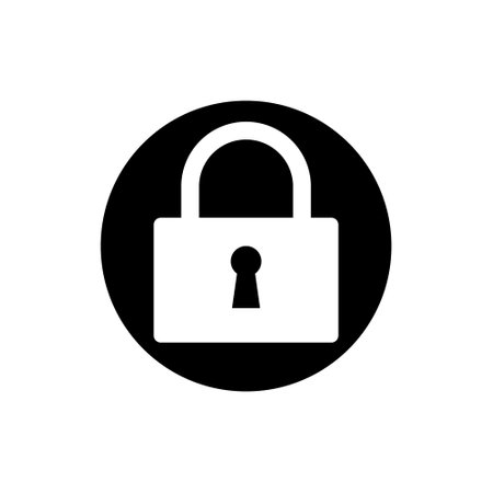 Padlock icon. Security symbol. Flat design style eps 10のイラスト素材