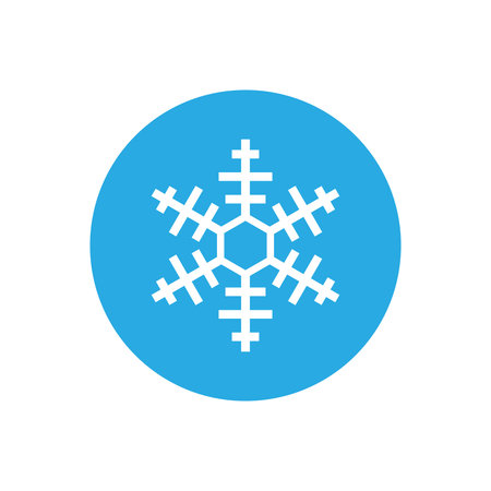 Snowflake icon. Flat design style eps 10 vector illustration.