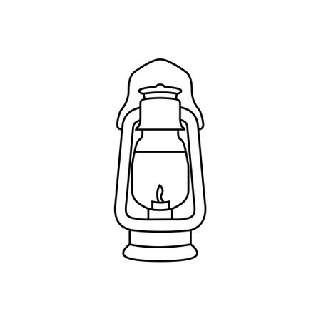Lantern icon. Outline illustration of lantern icon for webのイラスト素材