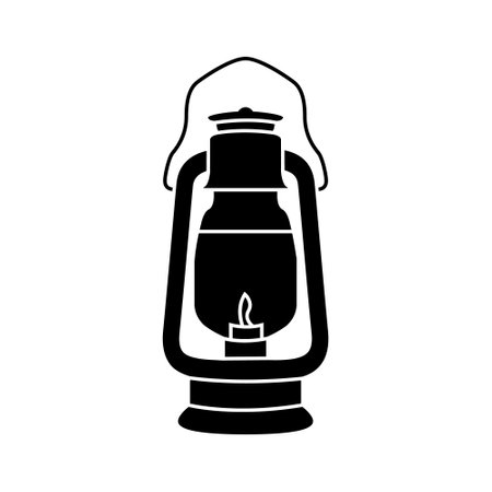 Kerosene lamp icon. Simple illustration of kerosene lamp vector icon for webのイラスト素材