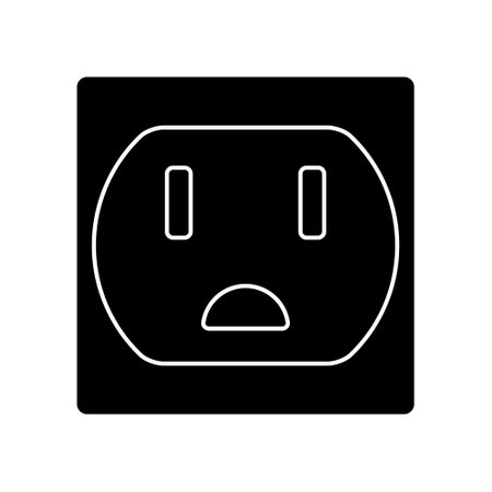electric socket isolated icon vector illustration design black and white colors.のイラスト素材