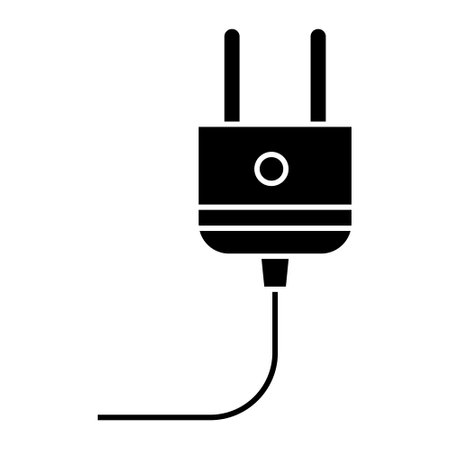 Electric plug icon. Simple illustration of electric plug vector icon for webのイラスト素材