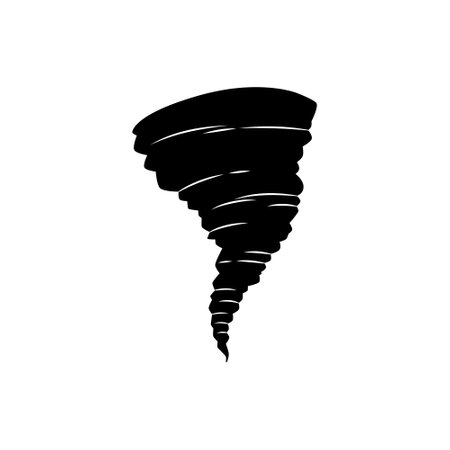 Tornado icon isolated on white background. Vector Illustration.のイラスト素材