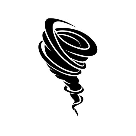 Tornado icon on white background for graphic and web design. Simple illustration. Internet concept symbol for website button or mobile appのイラスト素材